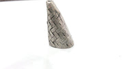 2 Silver Cone Antique Silver Plated Brass Cone,Findings G311