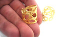 Gold Plated Ring Blank Bezel Setting Ring Base (8x4 mm and 6x3 mm blank) Findings ,Adjustable   Gold Plated Brass G16432
