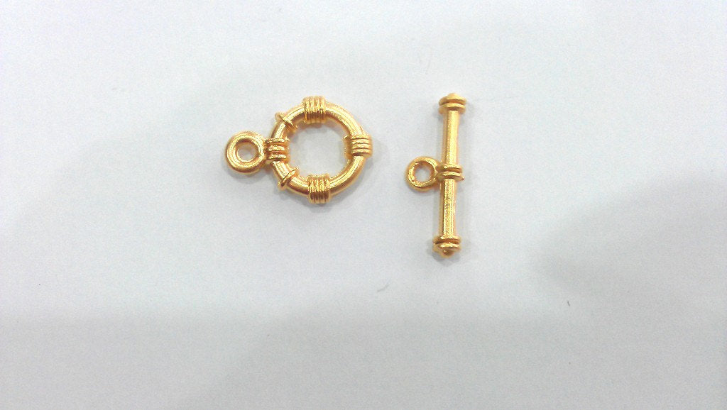 2 Toggle Clasps Gold Plated Toggle Clasp  Findings  G17624