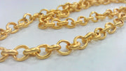Gold Chain Gold Plated Rolo Chain (7,2 mm) 1 Meter - 3.3 Feet  G14367
