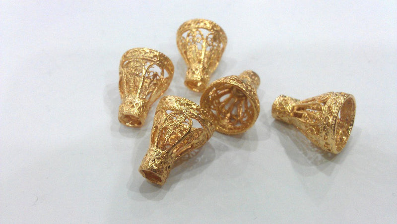 2 Gold Plated Cone Findings  G9647