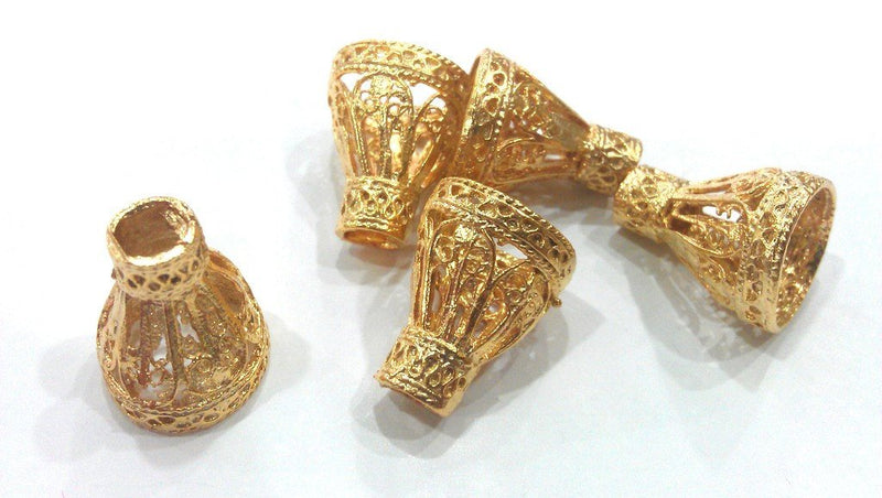 2 Gold Plated Cone Findings  G9647