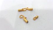 10 sets  Hook Clasp  Findings ,  Gold Plated Brass  G11496