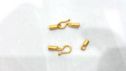 10 sets  Hook Clasp  Findings ,  Gold Plated Brass  G11496