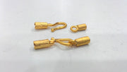 5 sets  Hook Clasp Findings, Gold Plated Brass G11496