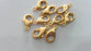 10 Pcs. (12x6 mm) Gold Plated Lobster Clasps G14612