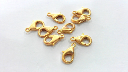 50 Gold Gold Plated Lobster Clasps  Findings , 50 Pcs. (12x6 mm)  G14612