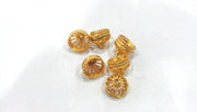 4 Gold Plated Brass Cones Findings   G351