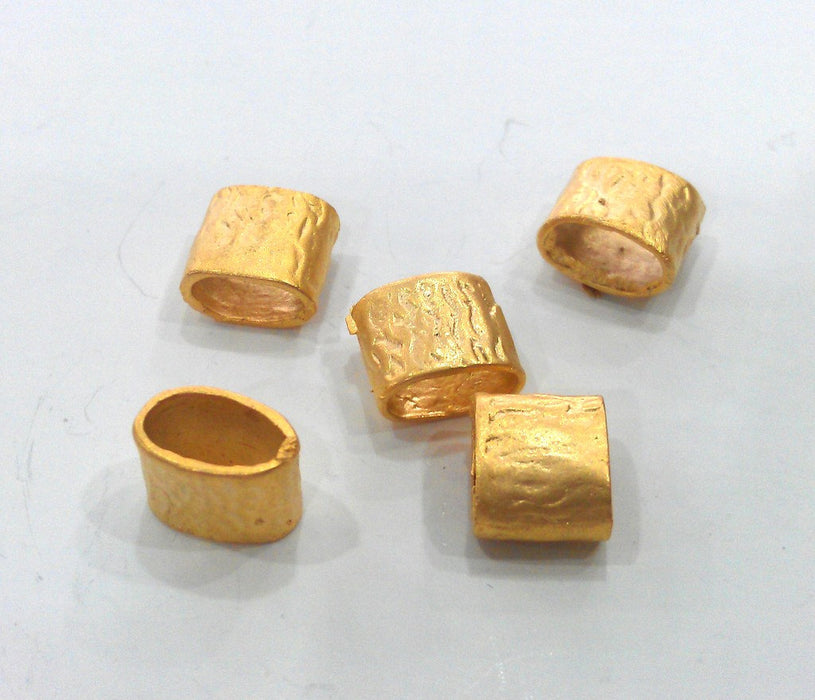 10 Gold Tube Findings , Gold Plated Brass G13934