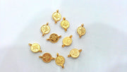10 Pcs  Gold Plated Ottoman Signature Charms Connector    G11583