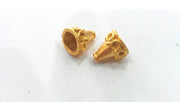 2 Pcs Cone  Findings , Gold Plated Brass  G370