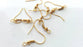 Gold Earring Hook Gold Plated Brass Earring Hook ,Findings 10 Pcs (5 pairs)  G9871
