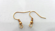 Gold Earring Hook Gold Plated Brass Earring Hook ,Findings 10 Pcs (5 pairs)  G9871