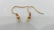 Gold Earring Hook Gold Plated Brass Earring Hook ,Findings 10 Pcs (5 pairs)  G9871
