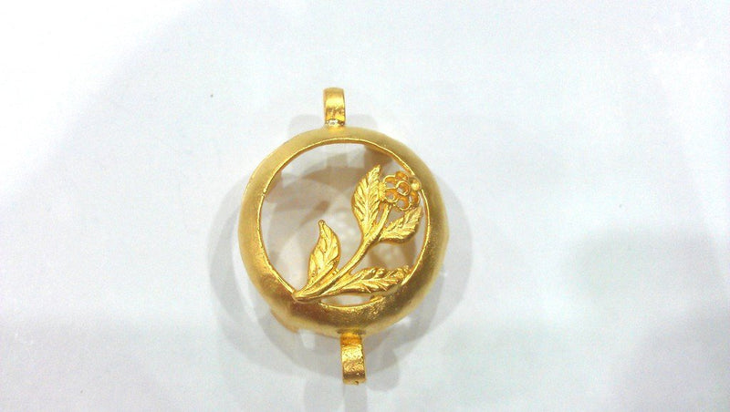 Gold Plated Brass Bezels , Mountings 25 mm G377