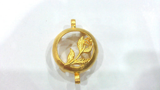 Gold Plated Brass Bezels , Mountings 25 mm G377