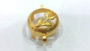 Gold Plated Brass Bezels , Mountings 25 mm G377