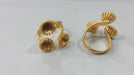 Adjustable Ring Base Blank (6mm Blank) , Gold Plated Brass  G422