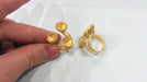 Adjustable Ring Base Blank (6mm Blank) , Gold Plated Brass  G422