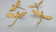 2 Dragonfly Pendant Gold Pendant Dragonfly Pendant Gold Plated Brass  G10786