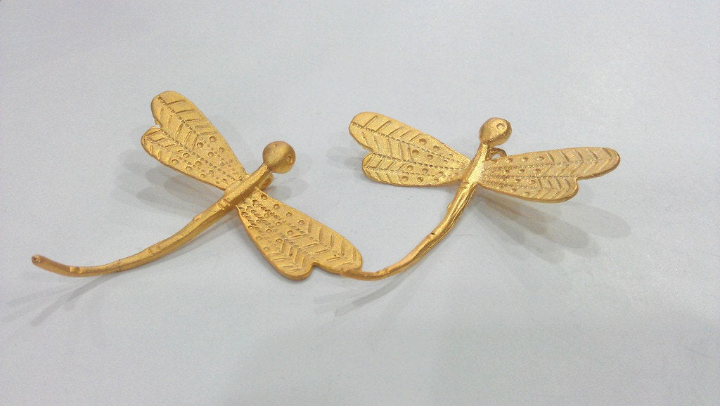 Dragonfly Pendant Gold Pendant Dragonfly Pendant Gold Plated Brass  G10786