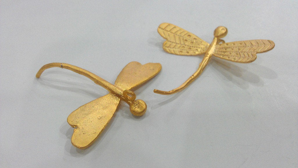 Dragonfly Pendant Gold Pendant Dragonfly Pendant Gold Plated Brass  G10786