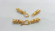 2 Set Gold Clasp Findings Hook Clasp, 2 sets Gold Plated Brass Findings  G9646