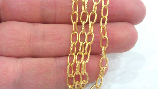 Gold Plated Chain 1 Meter - 3.3 Feet  (8x6 mm) G450