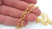 Gold Plated Chain 1 Meter - 3.3 Feet  (8x6 mm) G450