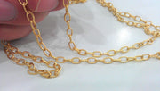 Gold Plated Chain 1 Meter - 3.3 Feet  (8x6 mm) G450