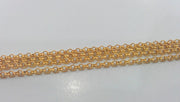 Gold Rolo Chain Gold Plated Rolo Chain 1 Meter - 3.3 Feet  (2.5 mm)   G9812