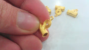 2 Pcs.  Tube Pendant , Gold Plated Brass  G455