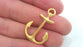 Gold Anchor Charms ,Pendant , Gold Plated Brass  32x22 mm G14998