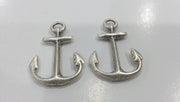 5 Pcs  Antique Silver Plated Metal Anchor Charms , Pendant  G10966