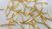 10 Gold Plated Brass  Connector G468