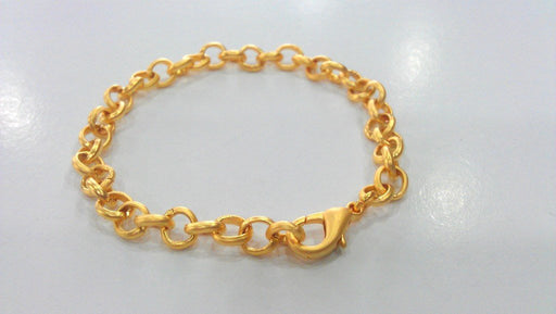 Gold Plated Bracelet Chain Findings,  G471