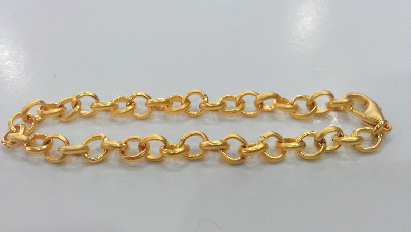 Gold Plated Bracelet Chain Findings,  G471