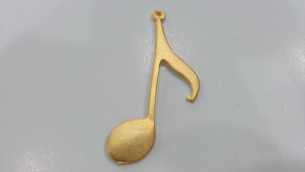 2 Gold Plated  Note Pendant , G474