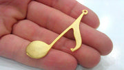 2 Gold Plated  Note Pendant , G474
