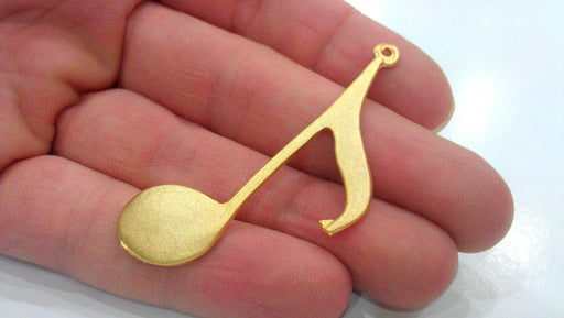 2 Gold Plated  Note Pendant , G474