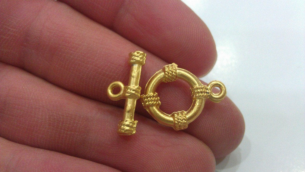 2 sets Gold Plated  Toggle Clasp  Findings   G17624