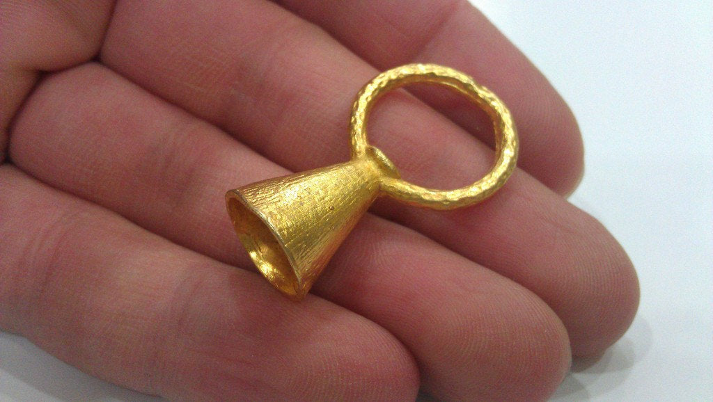 Gold Plated Brass Cone  Findings  G12802