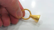 2 Gold Plated Brass Cone  Findings  G12802