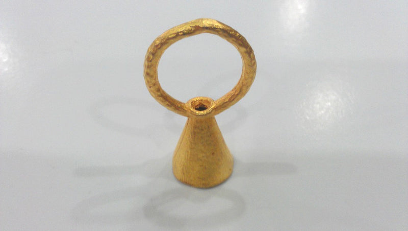 2 Gold Plated Brass Cone  Findings  G12802