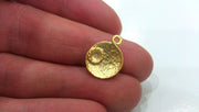 2 Pcs Gold Plated Brass  Charms  G482
