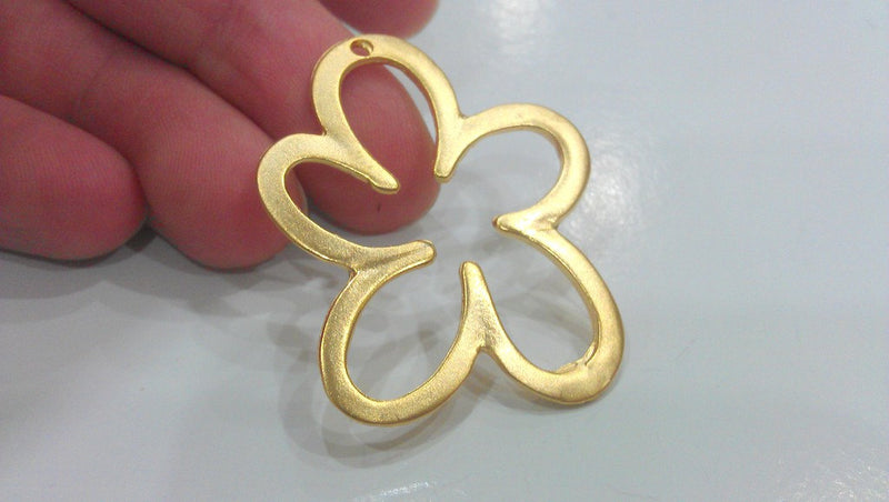 Flower Pendant Gold Plated Connector Pendant  (45x36 mm)  G13613