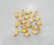 10 Tulip Charms Gold Plated Tulip Charms   G500
