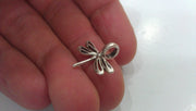 4 Dragonfly Charms Antique Silver Plated Brass   G9843