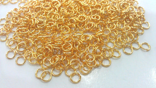 100 Pcs (5 mm) Gold Plated Brass  jumpring ,Findings G147