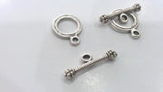 4 sets Antique Silver Plated  Toggle Clasp, Findings G12921
